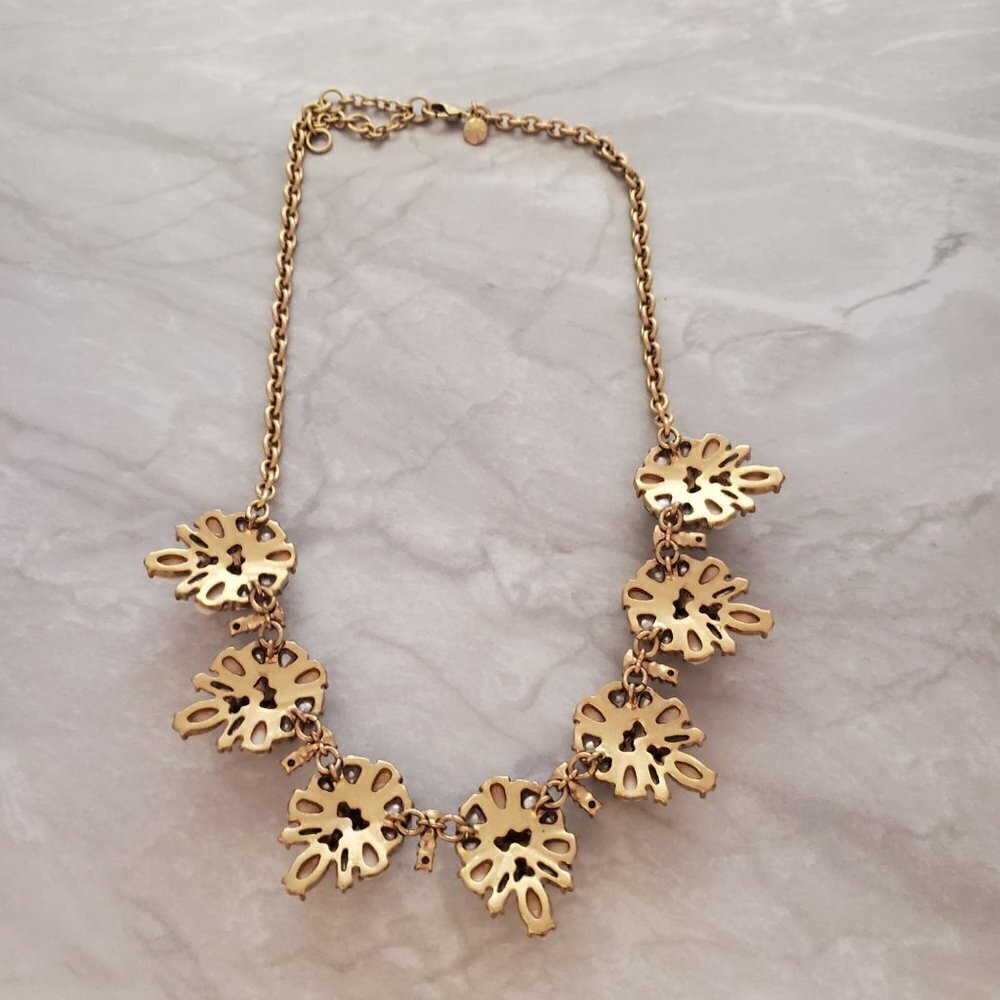 💕 J.Crew Rhinestone Crystal Cluster Stacked Statement Wedding Bridal Necklace - Picture 10 of 16